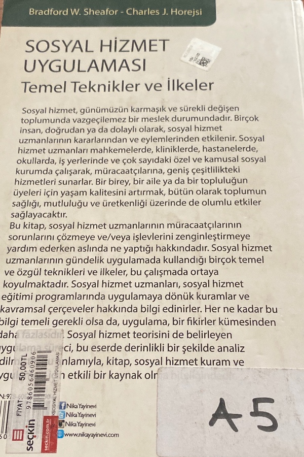 Sosyal hizmet uygulaması temel teknikler ve ilkeler