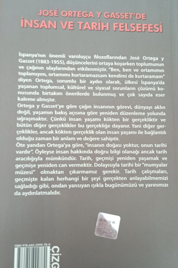 Jose ortega y gasset 'de insan ve tarih felsefesi