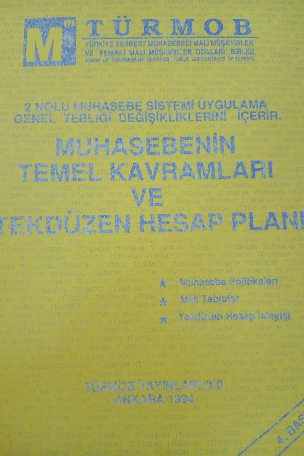 Muhasebenin temel kavramları ve tekdüzen hesap planı