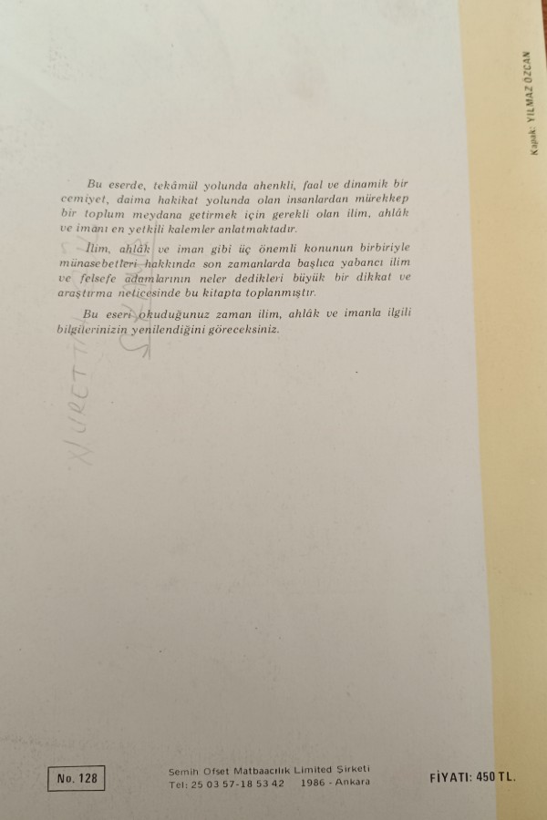 İLİM-AHLÂK-ÎMAN