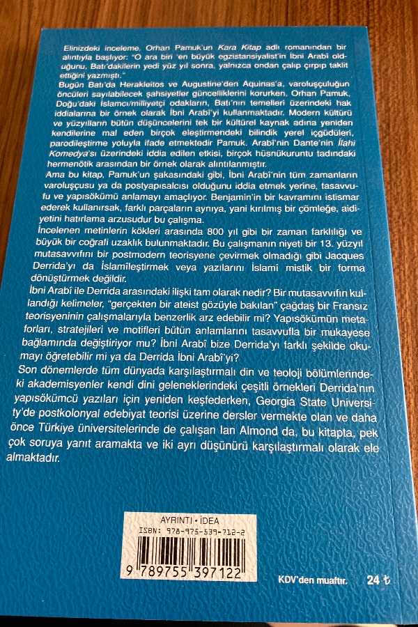 ibni arabi ve derrida tasavvuf ve yapısöküm