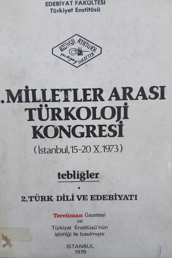 I.Milletler arası türkoloji kongresi
