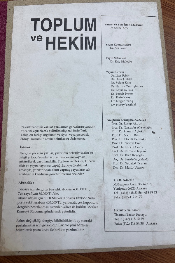 Toplum Ve Hekim