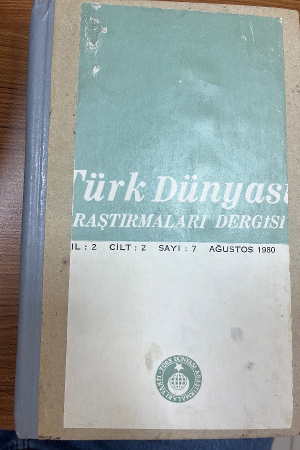 Türk Dünyası Araştırmaları  dergisi 7