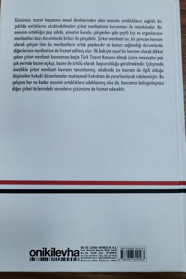Anonim ortalıklarda şirket menfaati kavramı