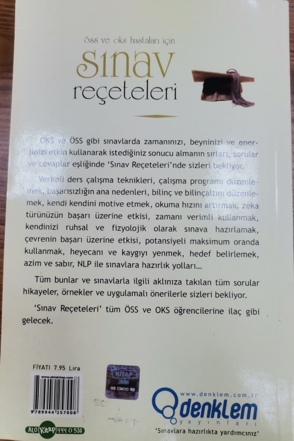 öss ve oks hastaları için sınav reçeteleri