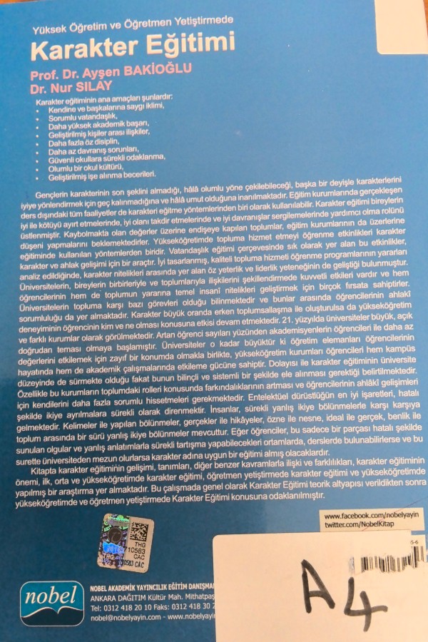 Karakter eğitimi